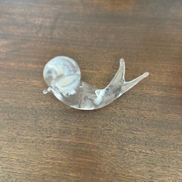 Seal with Ball Paperweight Figurine Murano Italy Clear Glass Circus Ocean - Picture 12 of 13